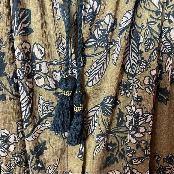 Free People Hendrix Floral Blouse Boho Tunic Sz S - Picture 6 of 12